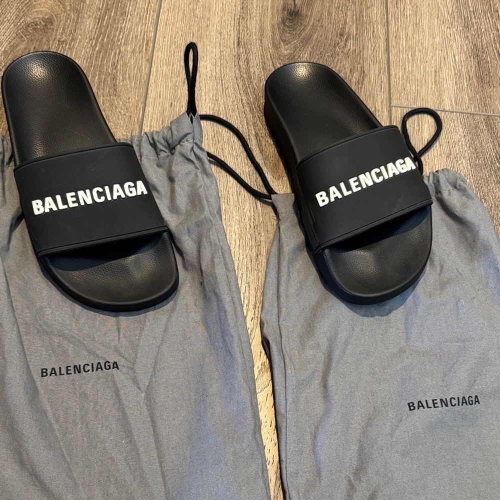 Balenciaga Women’s Black Slide Sandals
